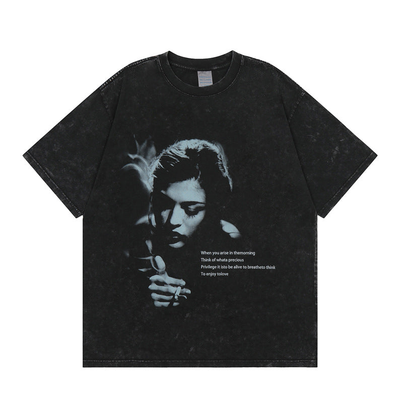 Vintage Washed Street Style Oversized T-Shirt for All
